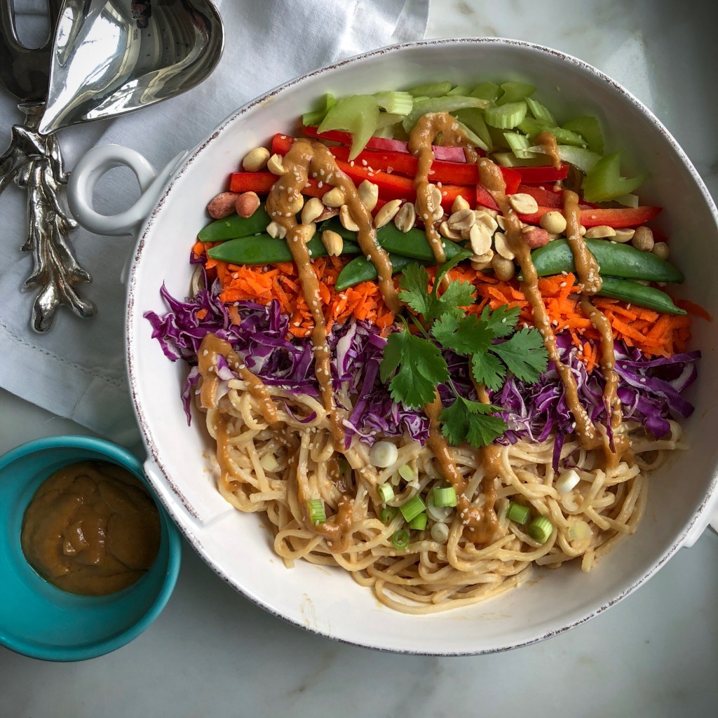 Rice Noodle Salad with Peanut Dressing